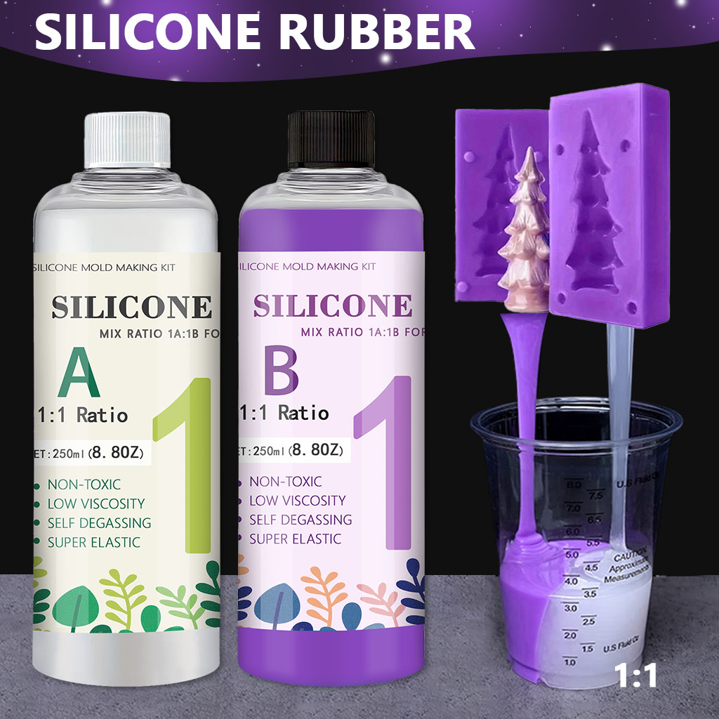 Soap Making Kit For Beginners - 17.6oz Fioletowy Płynny Silikon, Dwukomponentowy Zestaw