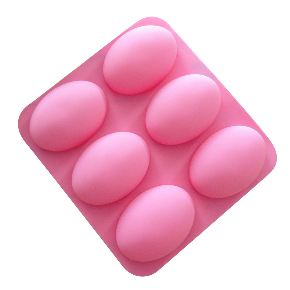 Soap Making Kit For Beginners - 6 wgłębień Wielofunkcyjna owalna silikonowa forma