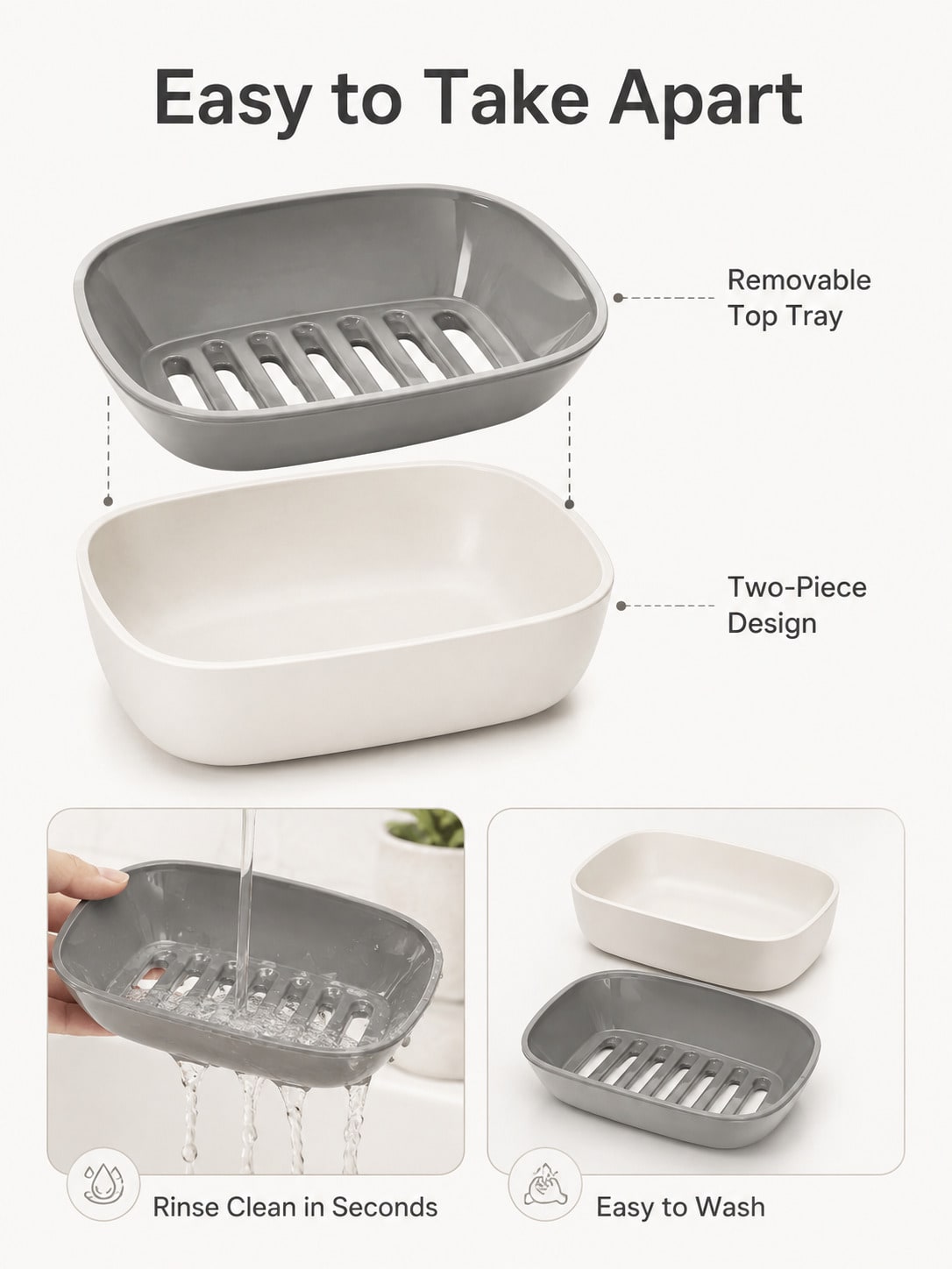 Podwójny uchwyt na mydło, domo – Soap Dish Draining recenzja i cena